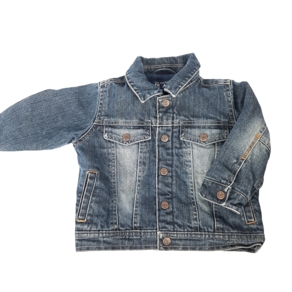 Children's Place‎ Fleece Lined Medium Wash Denim Jean Jacket Size 24 Months - Picture 1 of 6